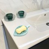 LELE LIFE Shower Soap Dish Elegant Leaf Soap Holder Double