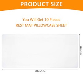 10 Pcs Daycare Nap Mat Sheet Day Care Rest Nap Mat Cover Fitted Polyester Baby Sheet Pillowcase Style Sheets for Boy Girl Classroom Nursery Kindergarten Mat Kid Sleeping mat, 24 x 52 Inch