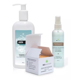 Beohemp Kit Jabón Facial, Loción, Crema De Día, Para Piel Sensible