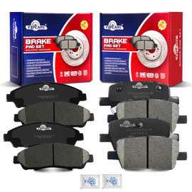 YXPCARS Ceramic Disc Brake Pads Set Front and Rear Replacement for Chevy Blazer 2019-2020/ Traverse 2018-2020, for GMC Acadia 2017-2020, for Buick Enclave 2018-2020 FWD