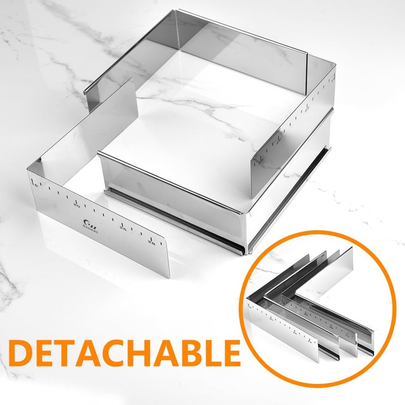 Guowall - Molde extensible de acero inoxidable para tartas con