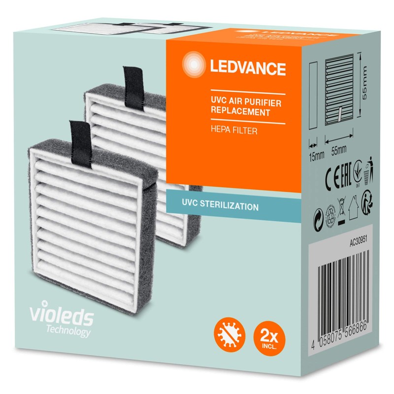 Ledvance HEPA H13 Replacement Filter for the UVC Air Purifier,