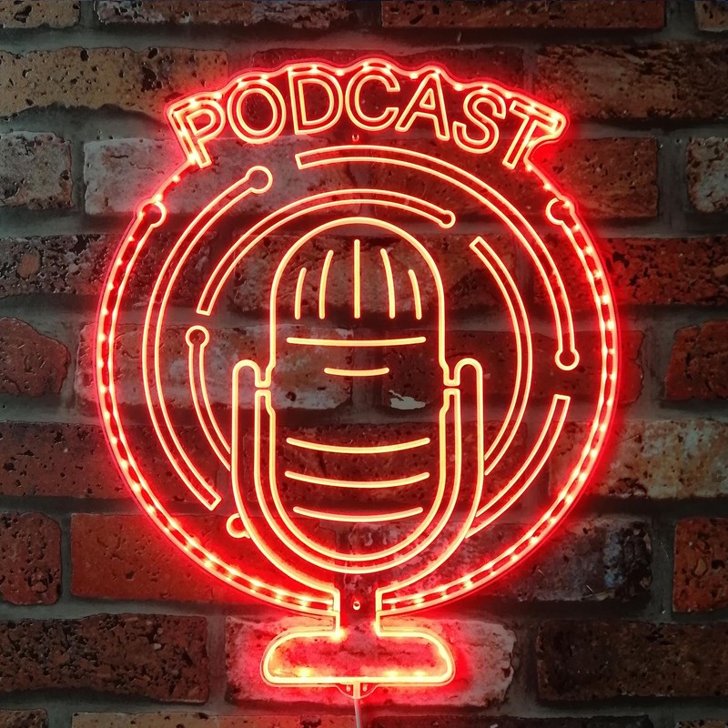 ADVPRO Podcast Microphone DND RGB Dynamic Glam LED Sign -