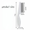 Pet Grooming Comb, Ergonomic Handle Design, Fine Metal Teeth, White