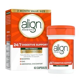 Align Probiotic 63 cpsulas Suplemento diettico para salud digestiva reduce inflamacin gases y malestar intestinal diario                              