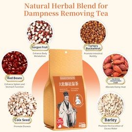 Wanhua Hall Red bean Coix Seed Tea Dampness Removing Tea 90 Tea Bags Combination Job's tears Barley Gorgon Buckwheat Tartary Gardenia Natural Chinese Tea Bags 红豆薏米茶 祛湿茶