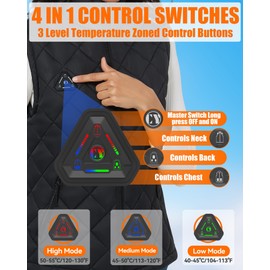 CYCYHEAT Women Heated Vest - Quilted Lightweight Heating Jacket Coat for Womens, Upgraded 7.4V Battery Pack