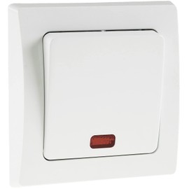 Chilitec Delphi Control Switch with Light / with Frame / Flush-Mounted White 19719