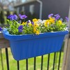 Apollo Exports International 20" Adjustable Railing Planter, Blue