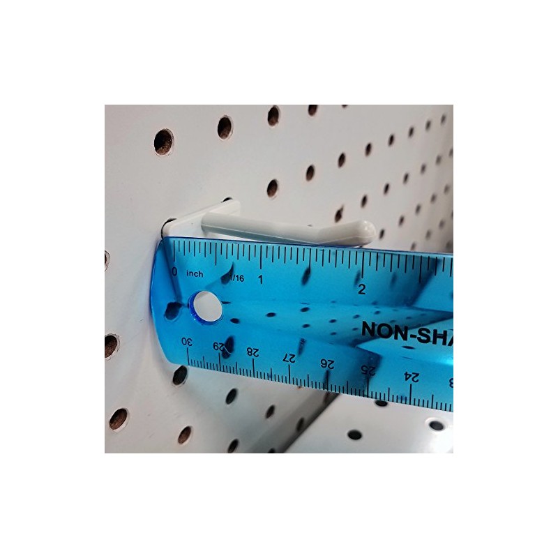 2" Plastic Economy Peg Hooks For Slatwall and Pegboard, Off-White