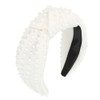 YISSION 1 PC Pearl Knotted Headband Beaded Headband Wide Pearl