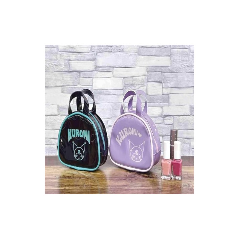 Kuromi [Cosmetic Pouch] Enamel Mini Bag/Black Sanrio
