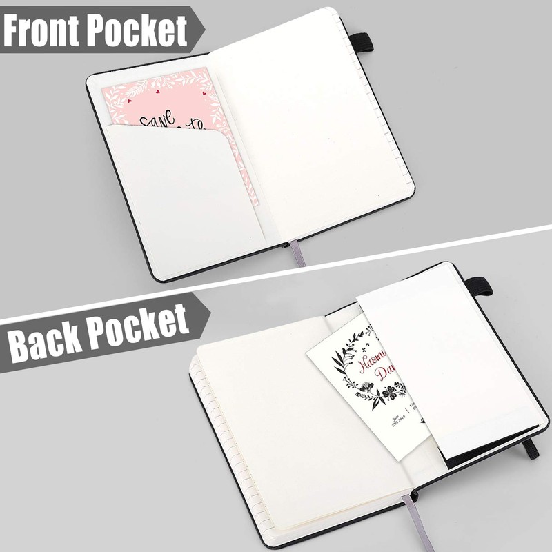 OMEYA (2 Pack) Pocket Notebook Notepad,3.5" x 5.5" Ruled PU