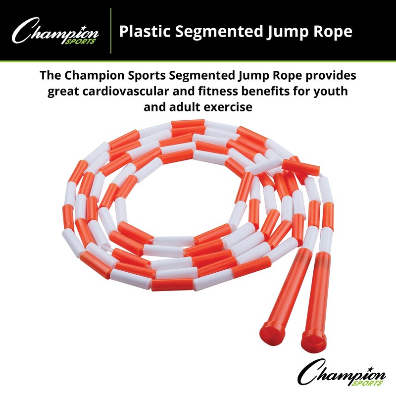 Champion Sports Classic Plastic Segmented Beaded Jump Ropes - Phys.
