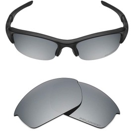 Mryok Replacement Lenses for Oakley Flak Jacket - Options, Anti-seawater corrosion polarised - silver titanium