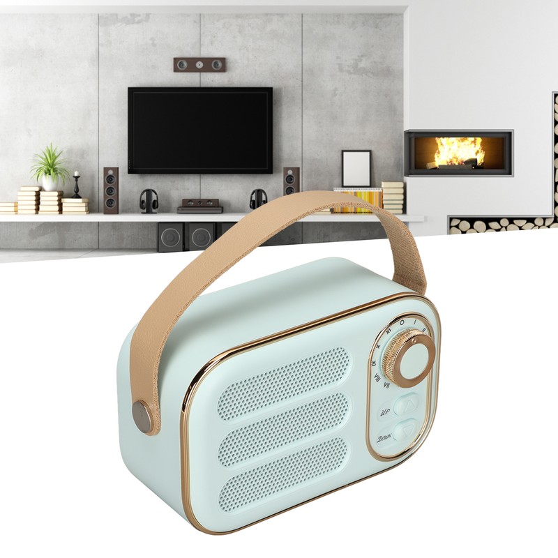 Bluetooth Speaker Stereo HiFi Sound USB Charging Retro Portable Wireless