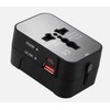 Universal Travel Adapter with Surge Protection, 2 USB Ports, International