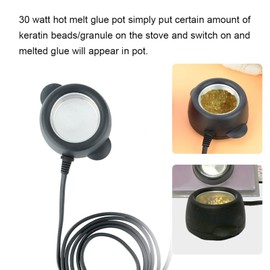 Milltrip 30W Mini Hot Pot Melting Glue Pot Glue Stove for Hair Extensions, DIY Craft, Hot Glues Melting Pots with Fast Heating, 110-230V, Lightweight & Portable (US Plug)