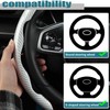 GIANT PANDA Carbon Fibre Pattern 3 Piece Steering Wheel Cover