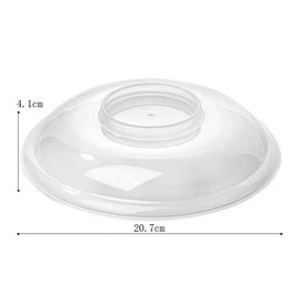 Sunicon Microwave Splatter Cover, 20.7cm Diameter Temperature Resistance Clear Microwave Plate Cover Guard Lid Kitchen Gadgets Accessories for Kitchen (Large Size)