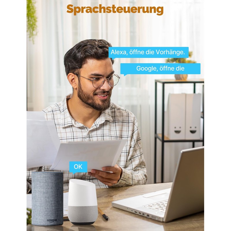 MOES 2.5D Roller Shutter Switch, Smart WiFi, Alexa Shutter Control,