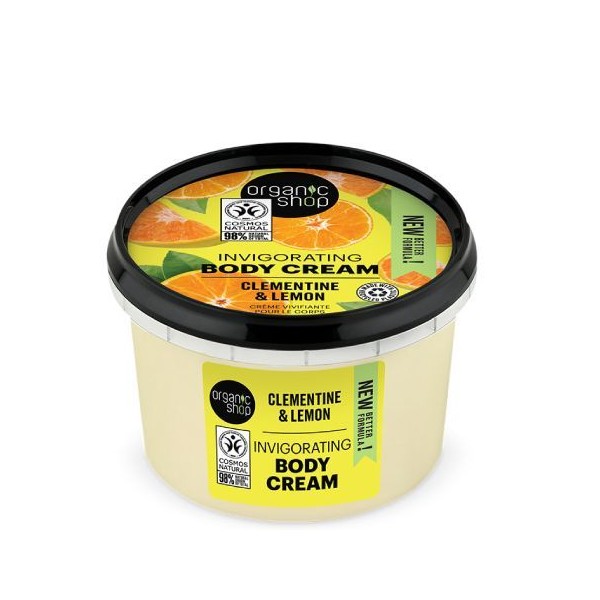 Natura Siberica Organic Shop Invigorating Body Cream Clementine & Lemon,