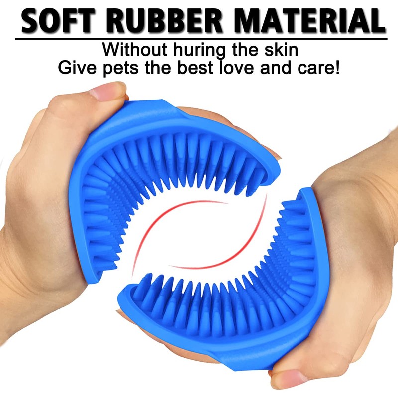 Kwispel Dog Grooming Brush, Pet Shampoo Bath Brush Shedding Soothing
