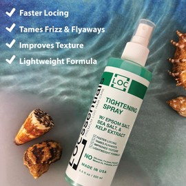 LOCssentials Sea Salt Tightening Spray for Locs Faster Locking for Dreadlocks & Starter Locs - Twist & Braid Spray with Kelp Extract
