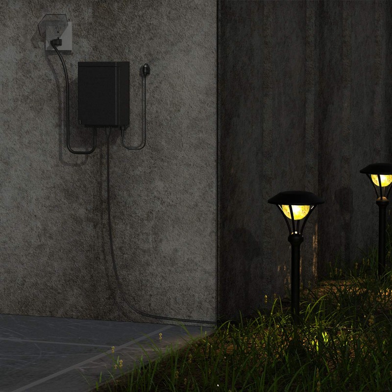 Low Voltage Transformer 45 Watt for Outdoor Landscape Lighting with