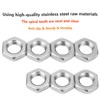 Ctyjia 30 PCS Hex Thin Nuts M8 Locking Nuts, 304