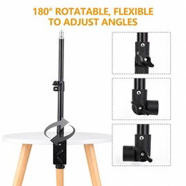 Adjustable C Clamp Extension Rod for Photography – 28–46 cm Aluminum Alloy Support for Tripod and Studio Setups