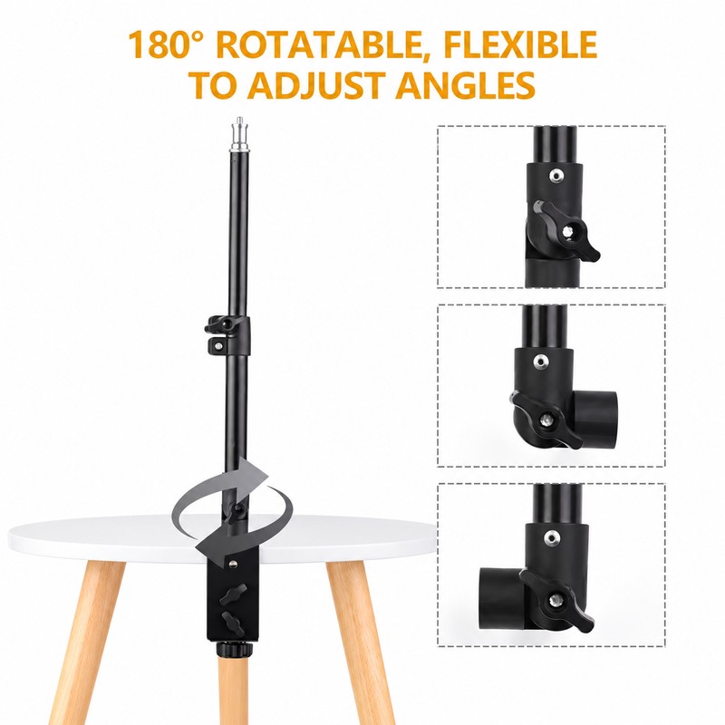 Adjustable C Clamp Extension Rod for Photography – 28–46 cm