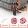 PATIKIL 3 Digit Cable Combination Lock, 2 Pcs Cable Lock