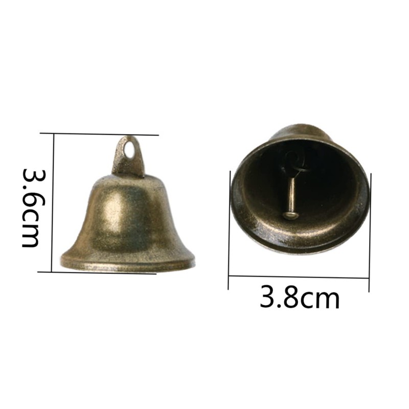 CORHAD 20pcs Bronze Bell Handmade Decorative Bells Ergonomic Handle for