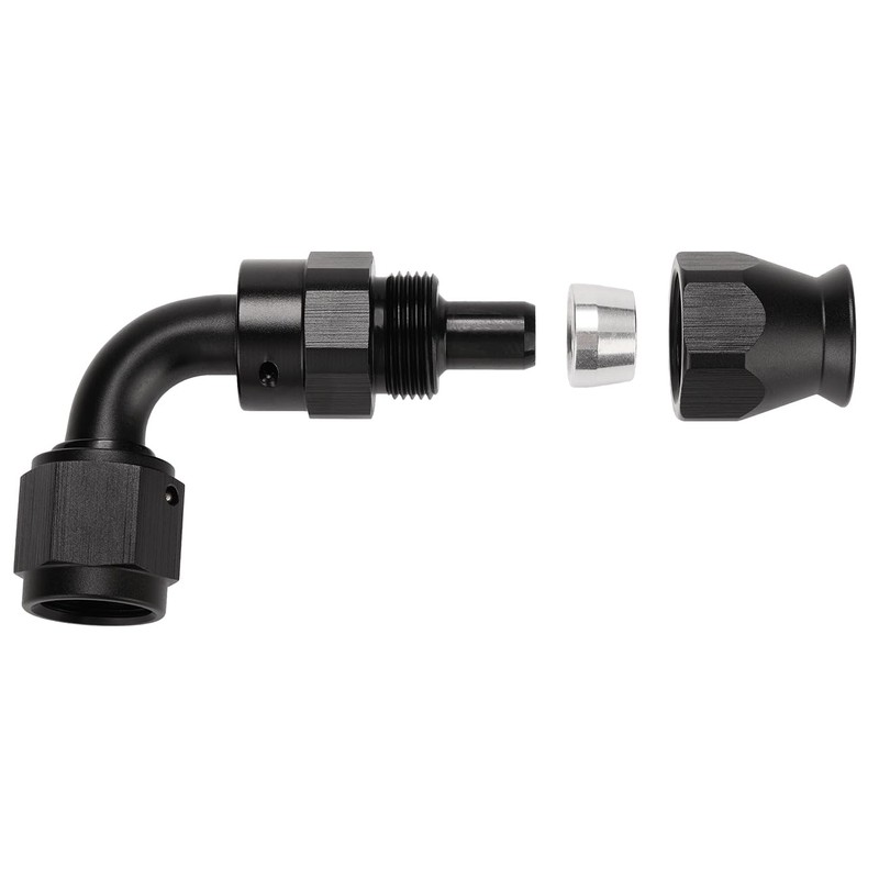 Podavelle 6AN PTFE Hose End Fitting 90 Degree Elbow Swivel