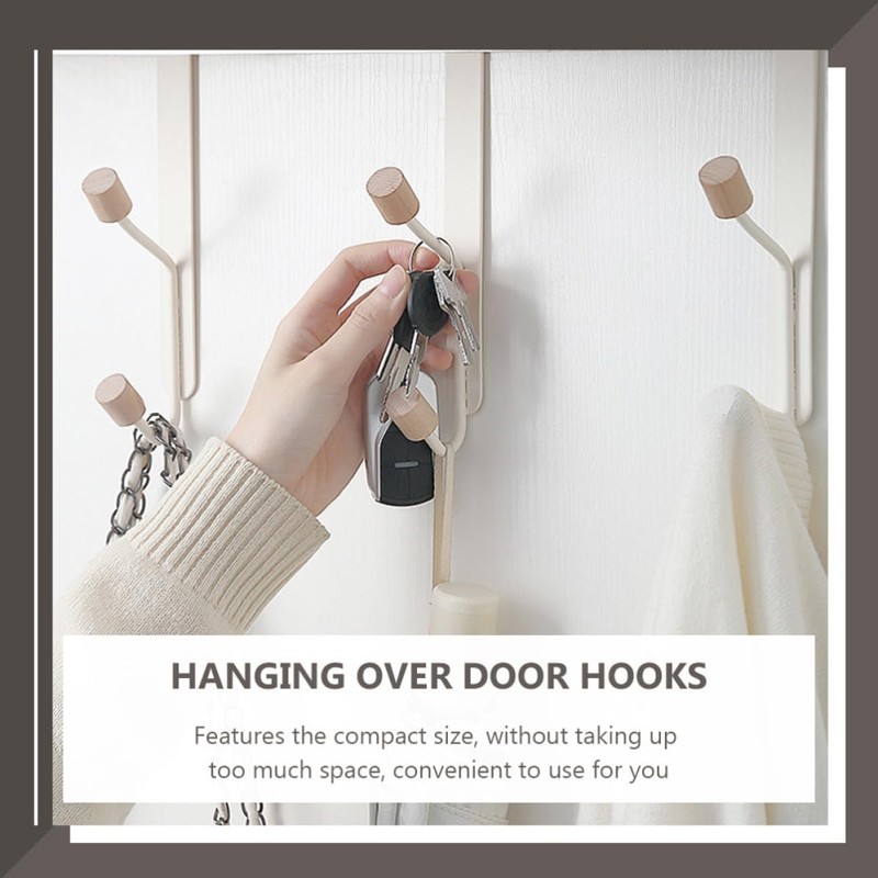 Ganchos Multiusos para Puerta Ipetboom 2 pzas – Hierro Blanco