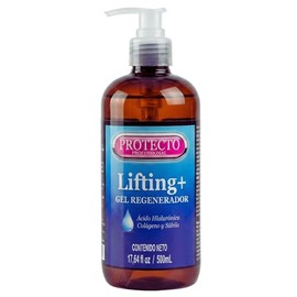 PROTECTO PROFESSIONAL Gel Lifting+ Regenerador Facial y Corporal con Ácido Hialurónico, Colágeno y Sábila, 500ml, Día/Noche, todo tipo de piel