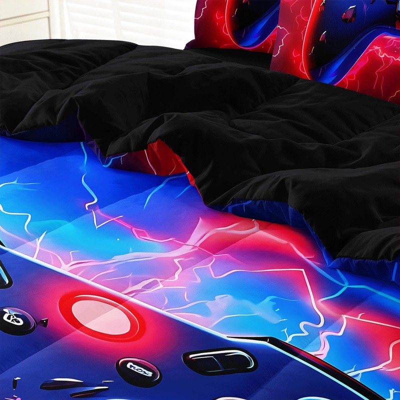 ASKOTU Twin Gamer Bedding Sets for Boys Teen, 4 Piece