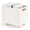 CINPIUK File Box Rolling File Organizer with Wheels Stackable Storage