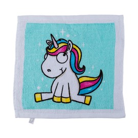 Palleon Set of 12 Magic Cotton Towels | Magic Towels with Great Motifs - Dinosaurs, Unicorn, Animals, Football and Much More | 100% Cotton | Perfect Party Bag & Gift for Children (Unicorn)