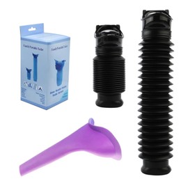 750ML Emergency Urinal, Pedestal Urinal, Pocket Toilet for Men Women, Pee Bottles with Sealed Lid Collapsible Portable Urinals for Camping Travel Car Traffic Black