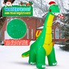 Calmbee 10 FT Christmas Inflatables Decoration, Giant Movable-Head Dinosaur with