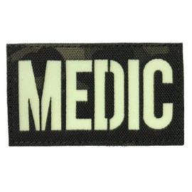 Infrared Medic Tactical Morale Patch in Multicam with Hook-Fastener Backing - 2x3.5" (Multicam Black)