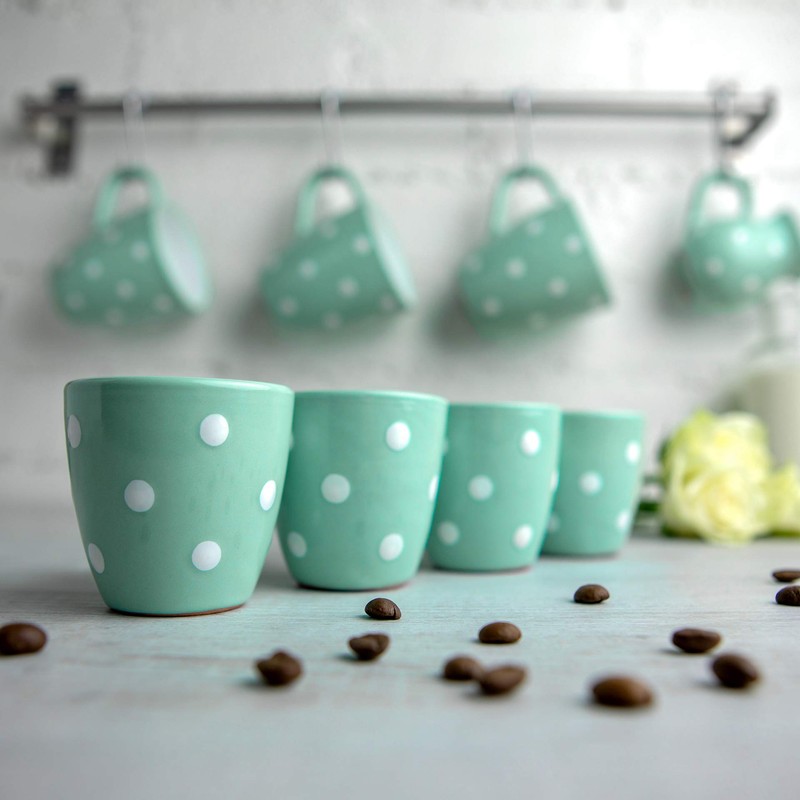 City to Cottage Ceramic Espresso Cups of 4, Small Expresso