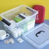 Idomy 1-Pack, Plastic Storage Latch Box, 10 L Clear Containers