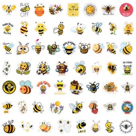 100PCS Stickers for Bee,Cute Cartoon Bee Stickers,Teens Boys and Girls Sticker Pack Vinyl Skateboard Guitar Door Laptop Luggage Car Bike Water Bottle Birthday Party Supplies Stickers
