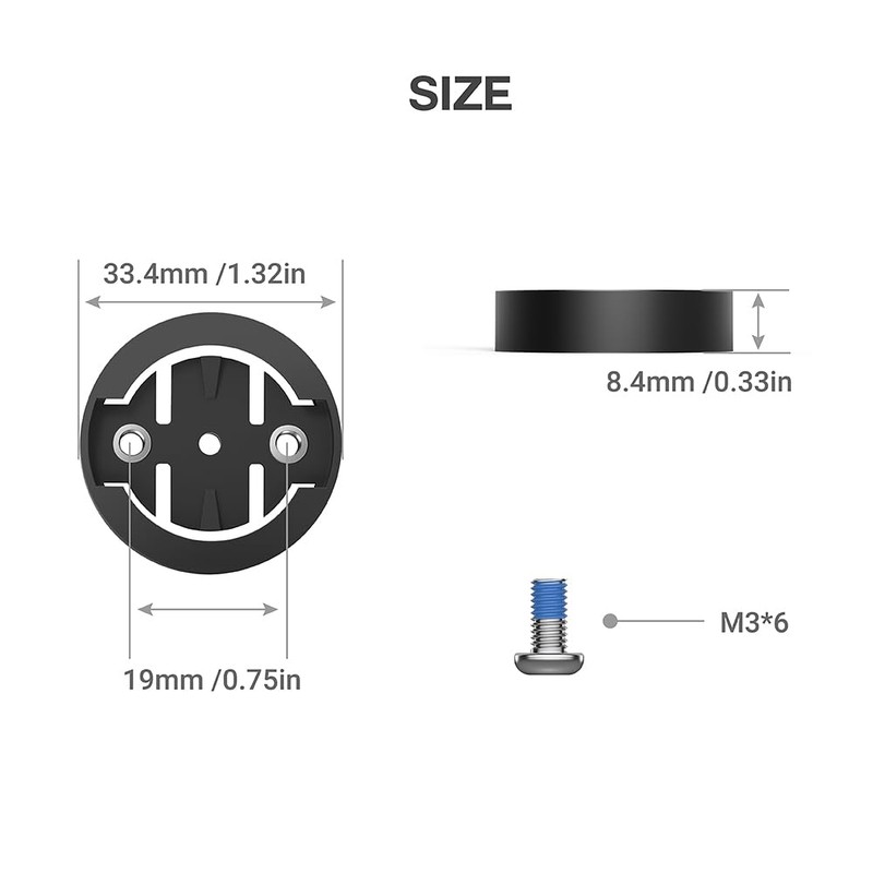 TUSITA Replacement Mount Insert Adapter Compatible with Garmin Bike Computer,