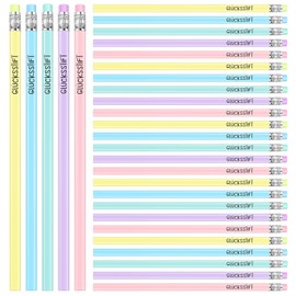 Tenare Pack of 30 Lucky Pencils with Eraser You Create The Wooden Pencil Set HB Pencil Multicoloured Graphite Pencils Set for Drawing Writing Stationery for Teenagers Adults