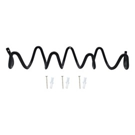 KISWIAR 1 Pc Wave Shaped Wall Mounted Hooks, Wave Wall Hanger Coat Rack, Space Saving Creative Design with 4 Hooks for Hanging Coat Bag (Black)