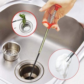 Desagüe de serpiente para desagüe, herramienta de limpieza flexible, agarrable, herramienta de limpieza para recoger, barrena de drenaje, fregadero, manguera de inodoro para tina (herramienta de